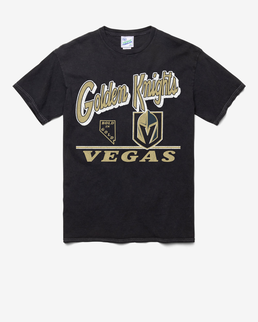 VEGAS GOLDEN KNIGHTS FLY BY VINTAGE '47 TUBULAR TEE DT BLACK