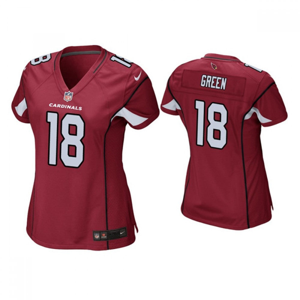 Women's Arizona Cardinals #18 A.J. Green Red Stitched Jersey(Run Small) 