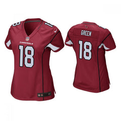 Women's Arizona Cardinals #18 A.J. Green Red Stitched Jersey(Run Small) 