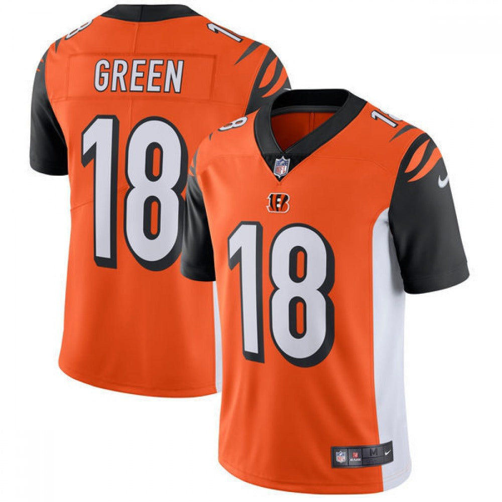 Men's Cincinnati Bengals #18 A.J. Green Orange Vapor Untouchable Limited Stitched NFL Jersey 