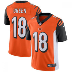 Men's Cincinnati Bengals #18 A.J. Green Orange Vapor Untouchable Limited Stitched NFL Jersey 