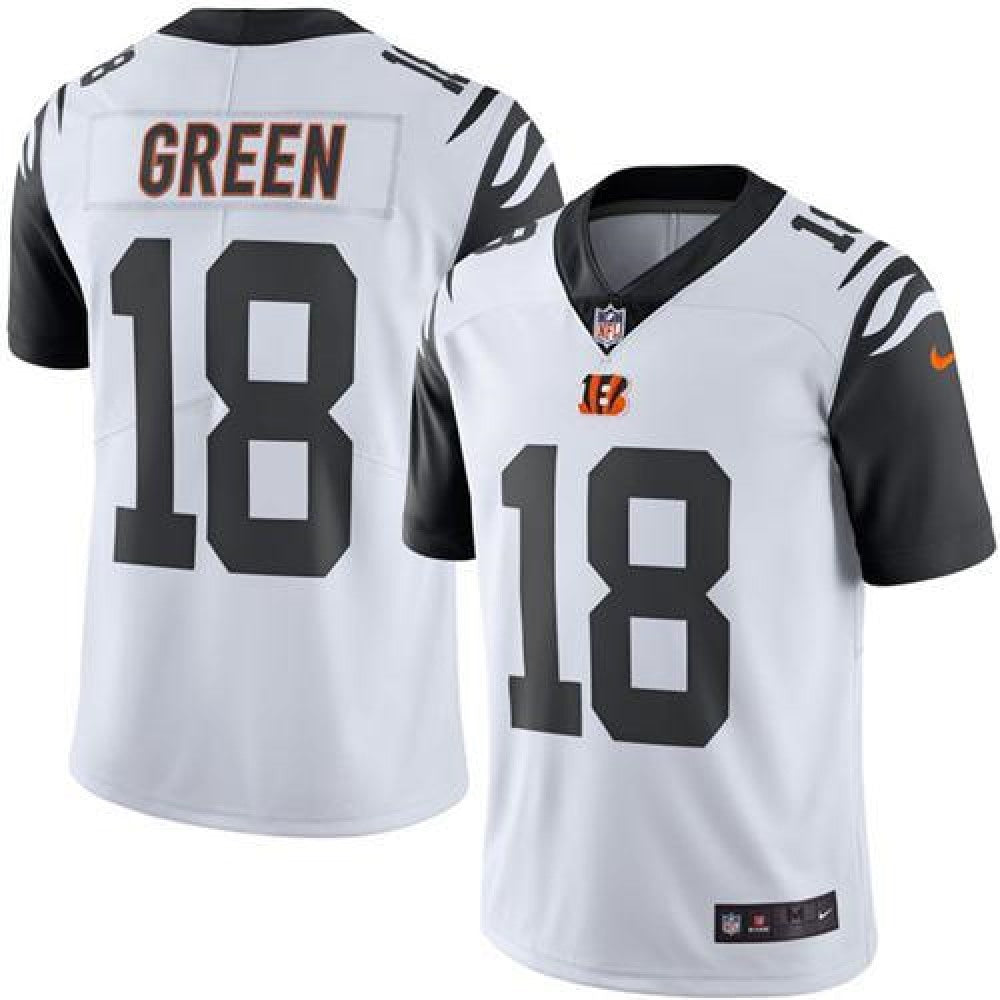 Bengals #18 A.J. Green White Youth Stitched NFL Limited Rush Jersey 