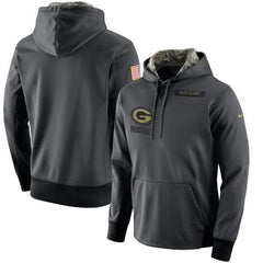 Men's Green Bay Packers Anthracite Salute to Service Player Performance Hoodie 
