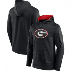 Men's Green Bay Packers Black On The Ball Pullover Hoodie 