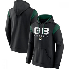 Men's Green Bay Packers Black Call The Shot Pullover Hoodie 