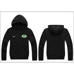 Green Bay Packers Authentic Logo Hoodie Black 