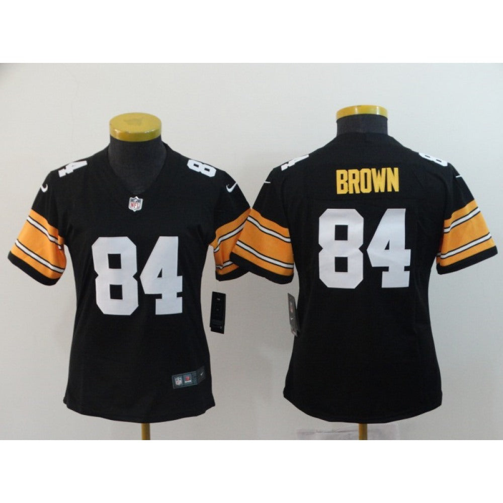 Women's NFL Pittsburgh Steelers #84 Antonio Brown Black Vapor Untouchable Limited Stitched Jersey 