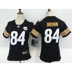 Women's Pittsburgh Steelers #84 Antonio Brown Black Team Color Stitched NFL Vapor Untouchable Limited Jersey 