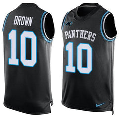 Panthers #10 Corey Brown Black Team Color Men's Stitched NFL Limited Tank Top Jersey 