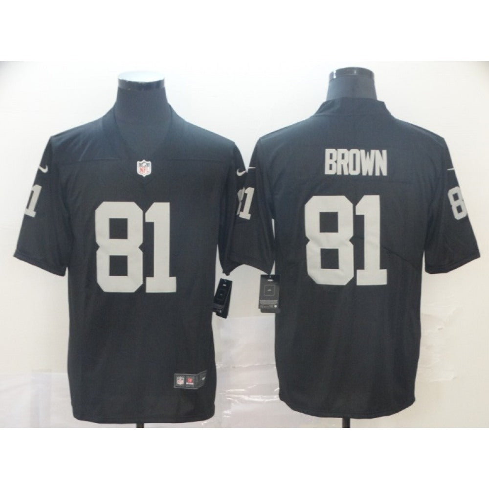 Men's Oakland Raiders #81 Tim Brown Black Vapor Untouchable Limited Stitched NFL Jersey 