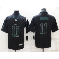 Men's Philadelphia Eagles #11 A. J. Brown Lights Out Black Color Rush Limited Stitched Jersey 