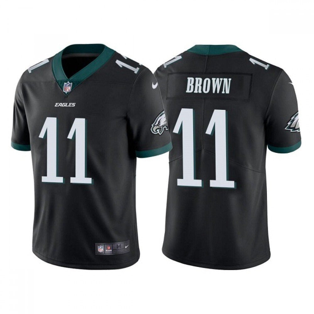 Men's Philadelphia Eagles #11 A. J. Brown Black Vapor Untouchable Limited Stitched Jersey 