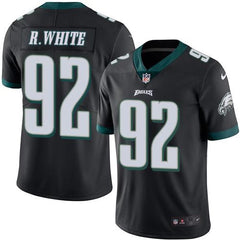 Eagles #92 Reggie White Black Men's Stitched NFL Limited Rush Jersey 