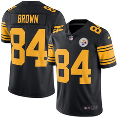 Steelers #84 Antonio Brown Black Men's Stitched NFL Limited Rush Jersey 