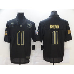 Men's Tennessee Titans #11 A.J. Brown 2020 Black Salute To Service Limited Stitched Jersey 
