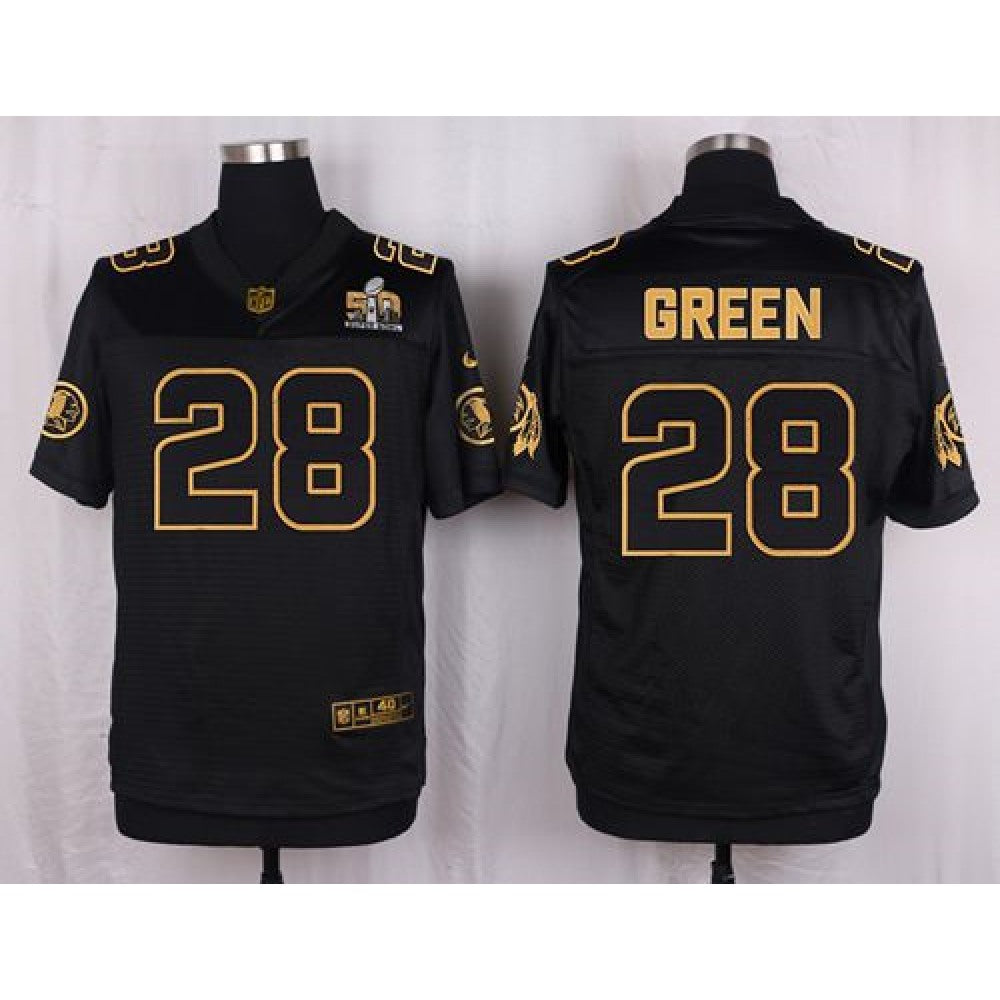 Redskins #28 Darrell Green Black Men's Stitched NFL Elite Pro Line Gold Collection Jersey 