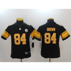 Youth Pittsburgh Steelers #84 Antonio Brown Black Limited Rush NFL Stitched Jersey 