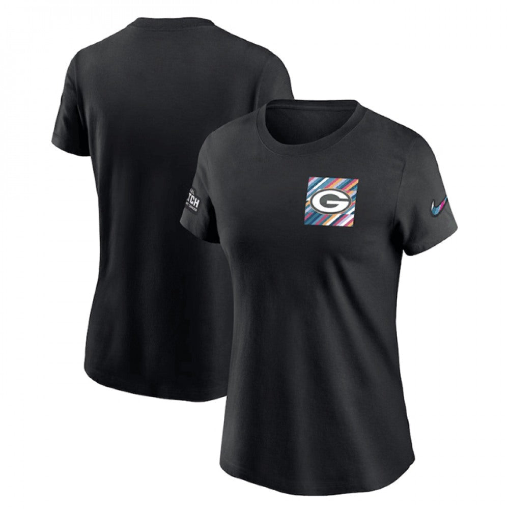 Women's Green Bay Packers Black 2023 Crucial Catch Sideline Tri-Blend T-Shirt(Run Small) 