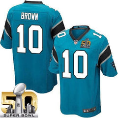 Panthers #10 Corey Brown Blue Alternate Super Bowl 50 Youth Stitched NFL Elite Jersey 