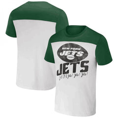Men's New York Jets Cream/Green x Darius Rucker Collection Colorblocked T-Shirt 