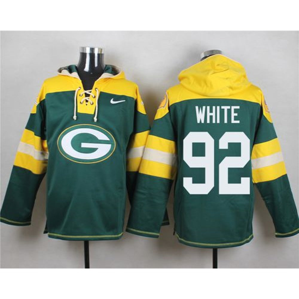 Packers #92 Reggie White Green Player Pullover NFL Hoodie 