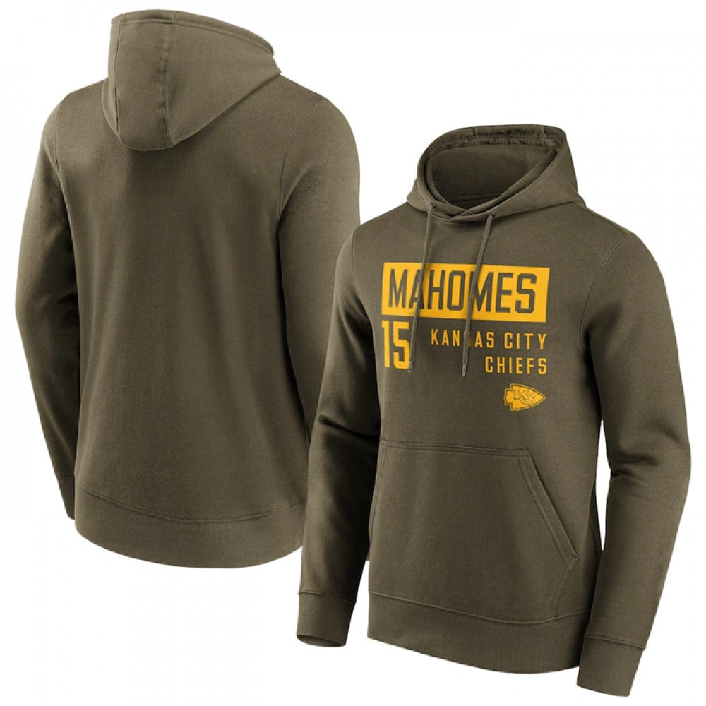 Men's Kansas City Chiefs #15 Patrick Mahomes Fashion Name & Number Hoodie 