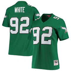 Women's Philadelphia Eagles #92 Reggie White Green 1990 Mitchell & Ness Stitched Football Jersey(Run Small) 