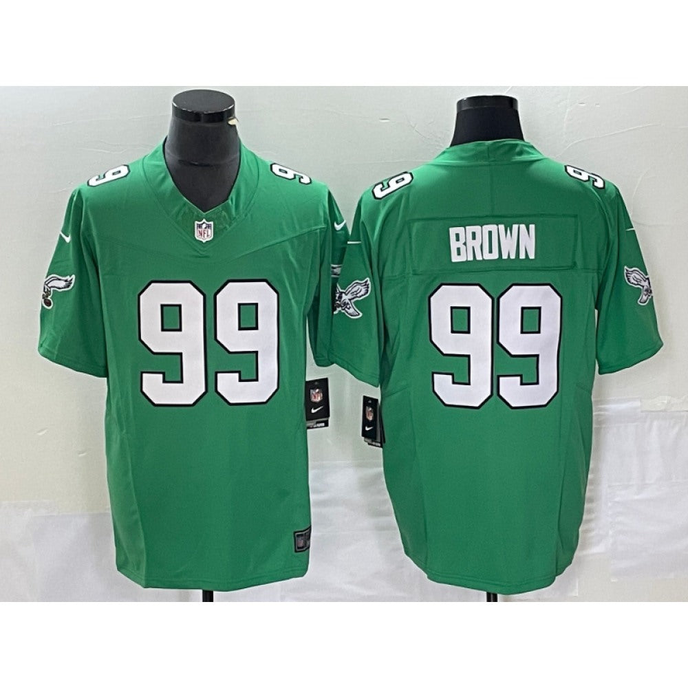 Men's Philadelphia Eagles #99 Jerome Brown Green 2023 F.U.S.E. Vapor Untouchable Stitched Football Jersey 