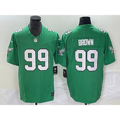 Men's Philadelphia Eagles #99 Jerome Brown Green 2023 F.U.S.E. Vapor Untouchable Stitched Football Jersey 