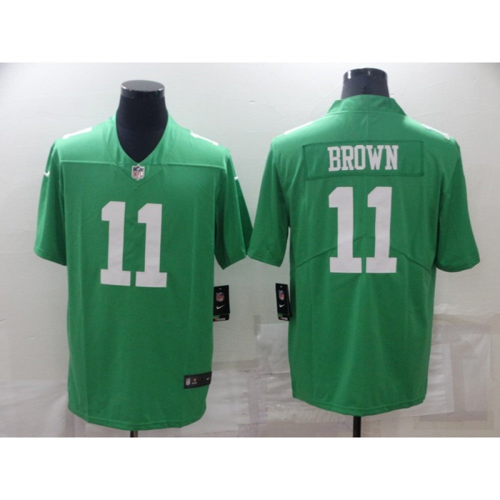 Men's Philadelphia Eagles #11 A. J. Brown Green Vapor Untouchable Limited Stitched Jersey 