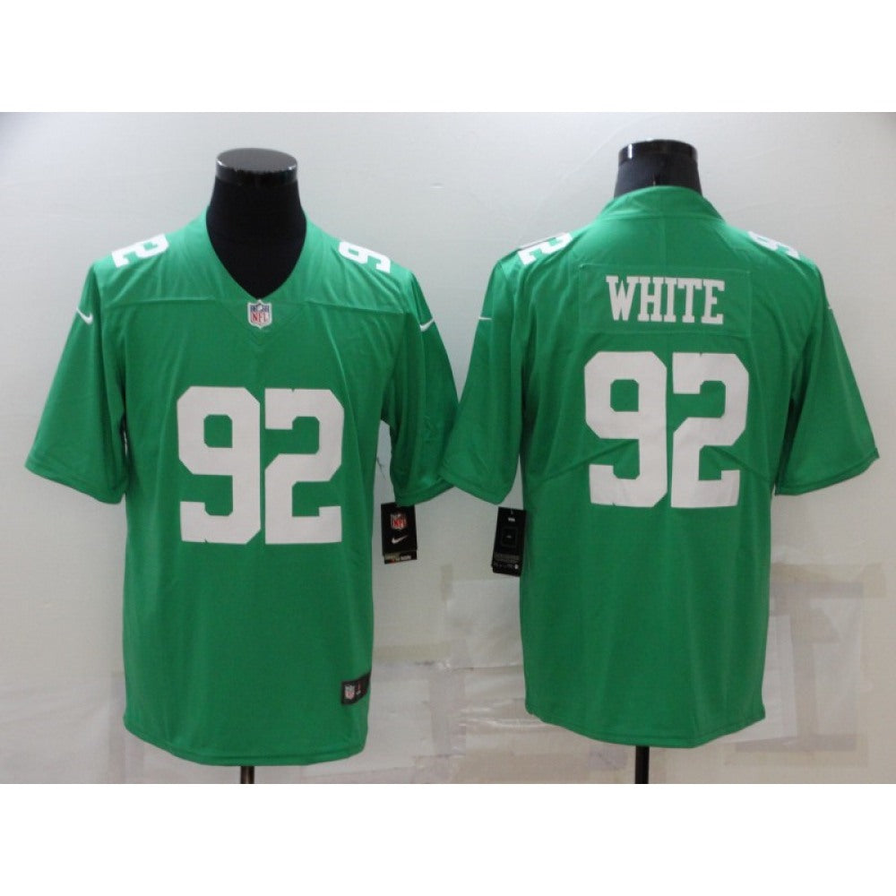 Men's Philadelphia Eagles #92 Reggie White Green Throwback Vapor Untouchable Limited Stitched Jersey 