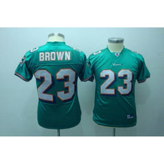 Dolphins #23 Ronnie Brown Green Stitched Youth NFL Jersey 