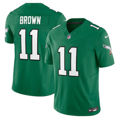 Youth Philadelphia Eagles #11 A. J. Brown Green 2023 F.U.S.E. Stitched Football Jersey 