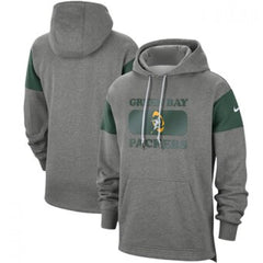 Men's Green Bay Packers 2019 Grey Fan Gear Historic Pullover Hoodie 