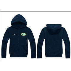 Green Bay Packers Authentic Logo Hoodie Navy Blue 