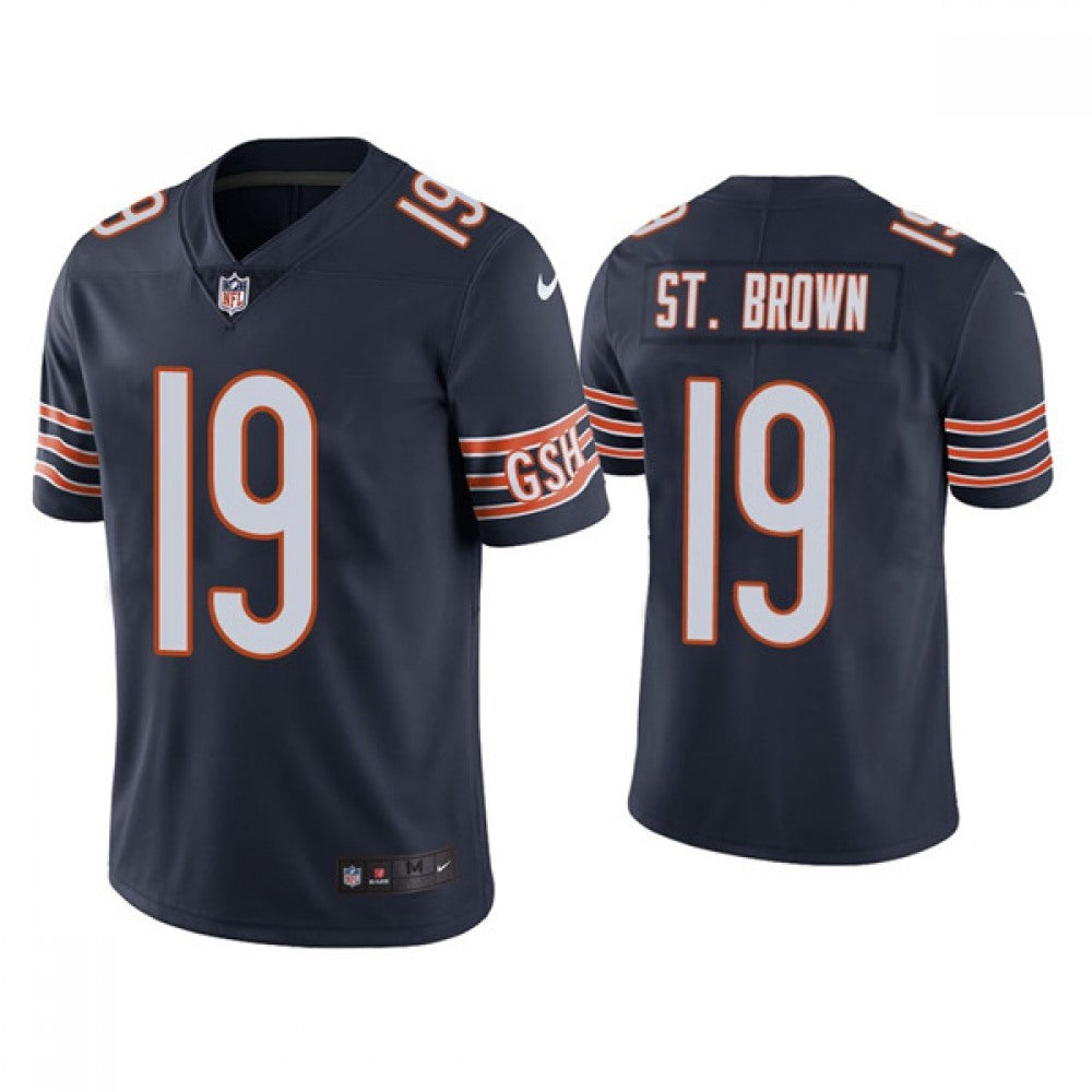 Men's Chicago Bears #19 Equanimeous St. Brown Navy Vapor untouchable Limited Stitched Jersey 