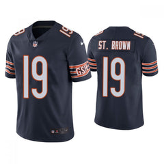 Men's Chicago Bears #19 Equanimeous St. Brown Navy Vapor untouchable Limited Stitched Jersey 