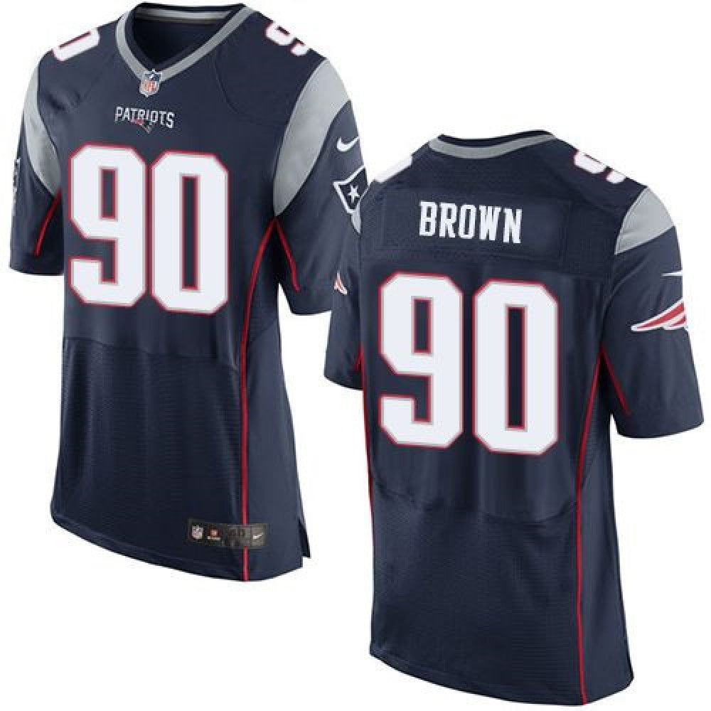Patriots #90 Malcom Brown Navy Blue Team Color Men's Stitched NFL New Elite Jersey 