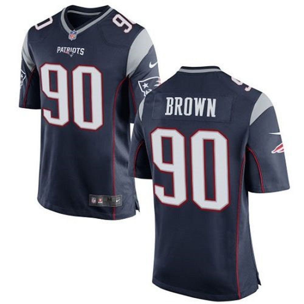 Patriots #90 Malcom Brown Navy Blue Team Color Youth Stitched NFL New Elite Jersey 