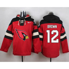 Cardinals #12 John Brown Red Player Pullover NFL Hoodie 