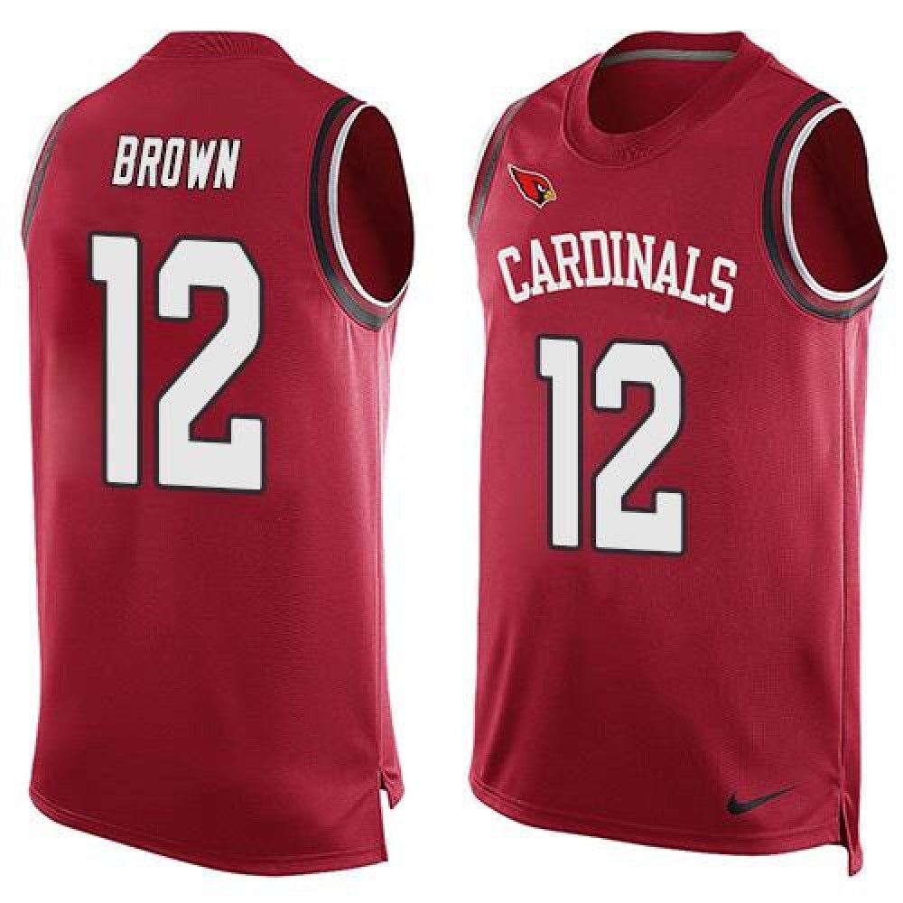 Cardinals #12 John Brown Red Team Color Men's Stitched NFL Limited Tank Top Jersey 