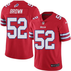 Bills #52 Preston Brown Red Men's Stitched NFL Elite Rush Jersey 