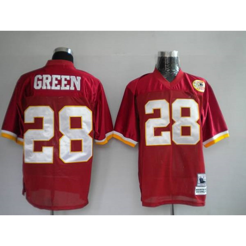 Mitchell and Ness Redskins #28 Darrell Green Stitched Red 50TH Anniversary NFL Jersey 