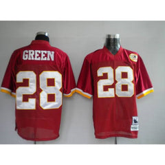 Mitchell and Ness Redskins #28 Darrell Green Stitched Red 50TH Anniversary NFL Jersey 