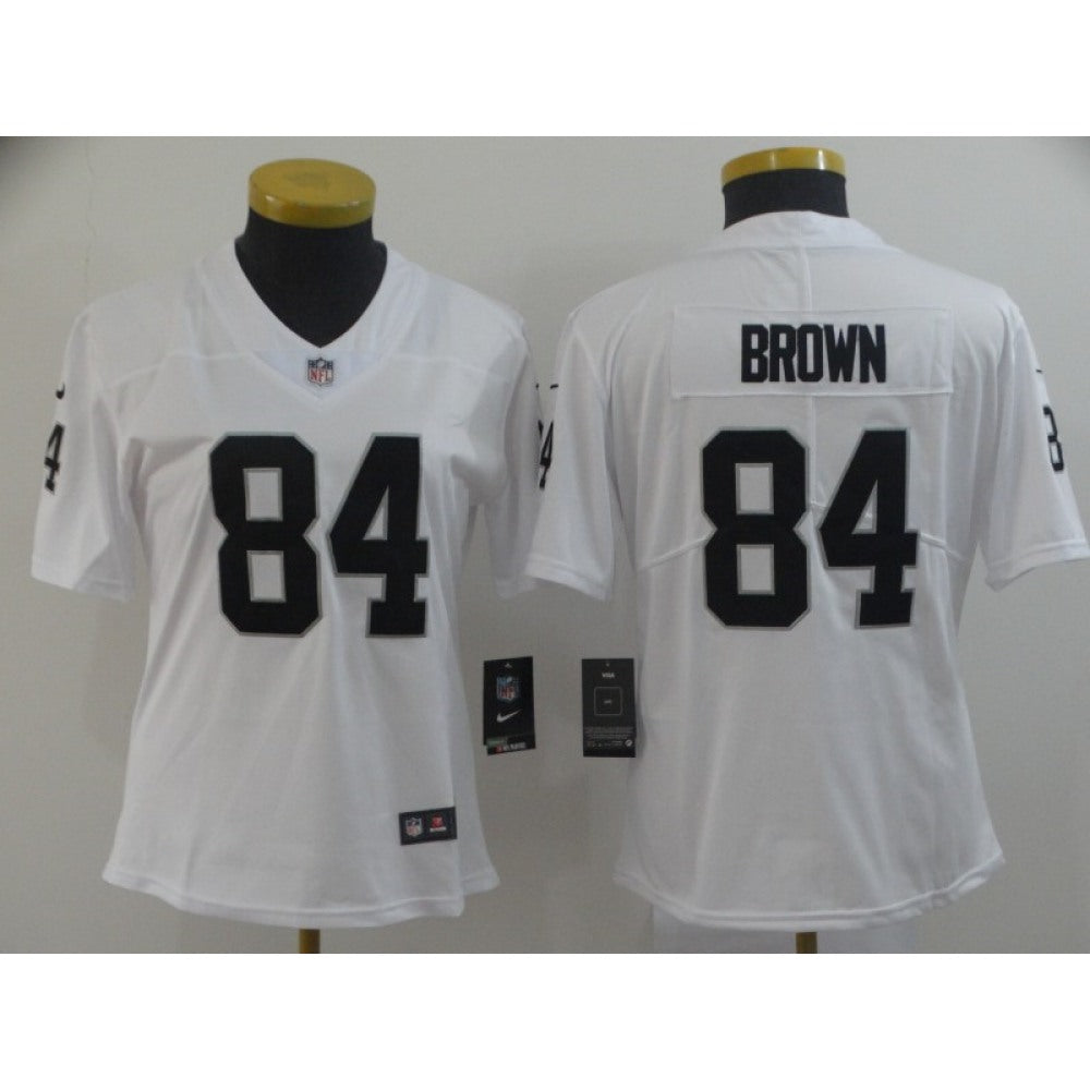 Women's Oakland Raiders #84 Antonio Brown White Vapor Untouchable Limited Stitched NFL Jersey(Run Small) 