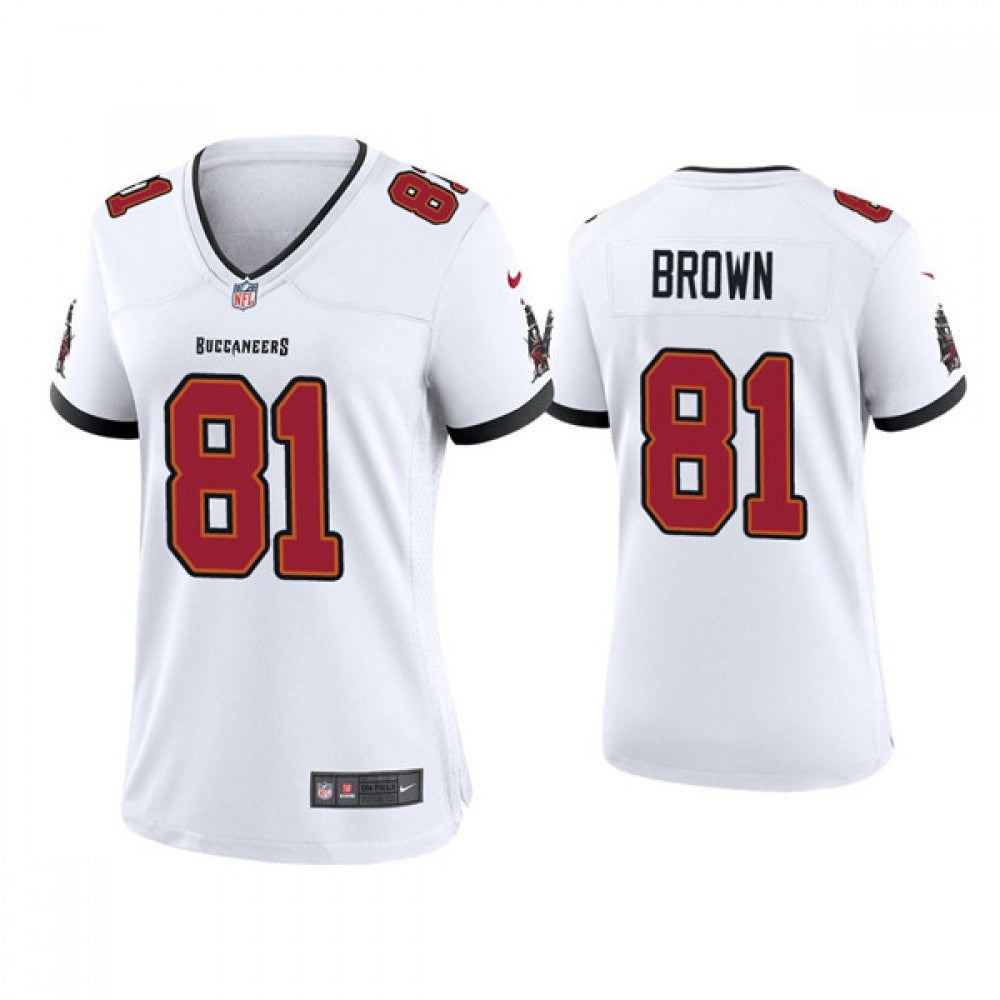 Women's Tampa Bay Buccaneers #81 Antonio Brown White 2021 Limited Stitched Jersey(Run Small) 