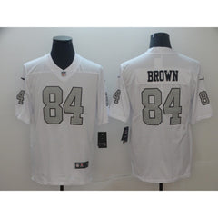 Men's Oakland Raiders #84 Antonio Brown White Limited Rush Stitched NFL Jersey 