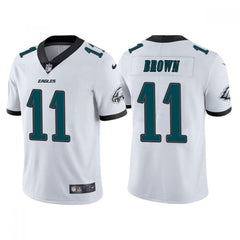 Men's Philadelphia Eagles #11 A. J. Brown White Vapor Untouchable Limited Stitched Jersey 