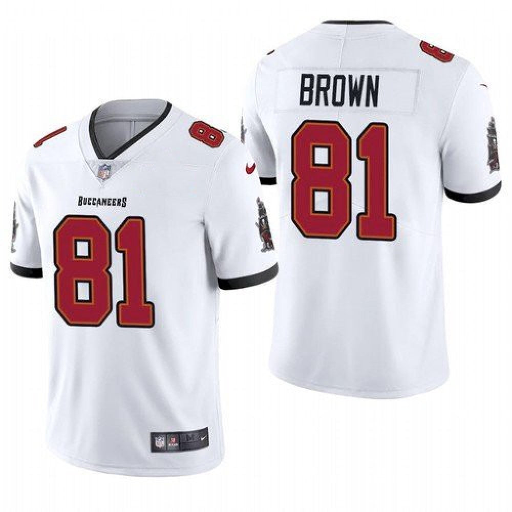 Men's Tampa Bay Buccaneers #81 Antonio Brown White Vapor Untouchable Limited Stitched Jersey 