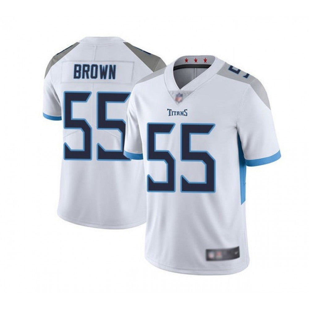 Men's Tennessee Titans #55 Jayon Brown White Vapor Untouchable Limited Stitched Jersey 
